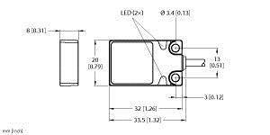 Turck Induktiver Sensor bündig PNP, Schließer BI5U-Q08-AP6X2