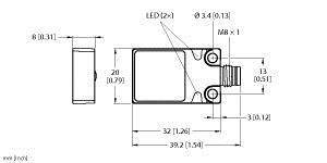 Turck Induktiver Sensor bündig PNP, Wechsler BI7-Q08-VP6X2-V1141