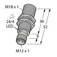 Turck Induktiver Sensor bündig PNP, Schließer BI8-M18-AP6X-H1141 Turck Induktiver Sensor bündig PNP, Schließer BI8-M18-AP6X-H1141