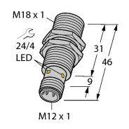 Turck Induktiver Sensor bündig PNP, Schließer BI8-M18K-AP6X-H1141