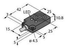 Turck Induktiver Sensor bündig PNP, Schließer BI8U-Q10-AP6X2