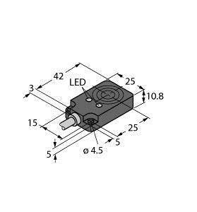 Turck Induktiver Sensor bündig PNP, Schließer BI8U-Q10-AP6X2