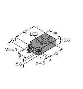 Turck Induktiver Sensor bündig PNP, Schließer BI8U-Q10-AP6X2-V1131