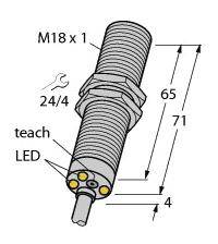 Turck Induktiver Sensor bündig PNP, Schließer DTBI5U-M18E-AP4X3