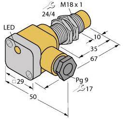 Turck Induktiver Sensor nicht bündig NAMUR NI10-EG18SK-Y1X