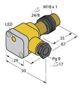 Turck Induktiver Sensor nicht bündig NAMUR NI10-P18SK-Y1X