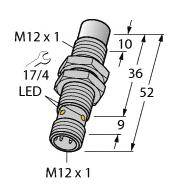 Turck Induktiver Sensor nicht bündig PNP, Schließer NI10U-EM12WD-AP6X-H1141/3GD