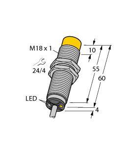 Turck Induktiver Sensor nicht bündig NI12U-M18-ADZ30X2