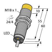 Turck Induktiver Sensor nicht bündig PNP, Wechsler NI12U-M18M-VP4X