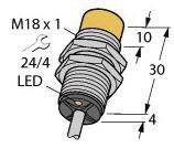 Turck Induktiver Sensor nicht bündig NAMUR NI14-G18-Y1X