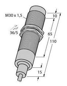 Turck Induktiver Sensor nicht bündig PNP, Schließer NI15-EM30-AP6/S907