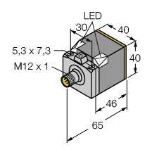 Turck Induktiver Sensor nicht bündig NPN, Schließer NI20-CK40-AN6X2-H1141