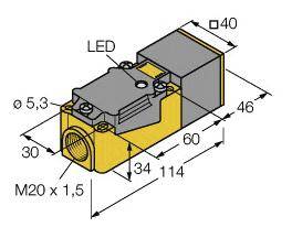 Turck Induktiver Sensor nicht bündig NAMUR NI20-CP40-Y2X