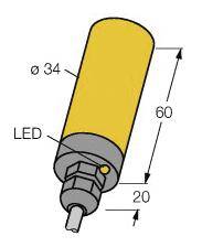 Turck Induktiver Sensor nicht bündig PNP, Wechsler NI20-K34-VP4X