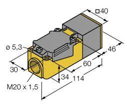 Turck Induktiver Sensor nicht bündig NI25-CP40-LIU