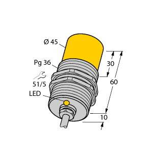 Turck Induktiver Sensor nicht bündig NI25-G47-AZ3X