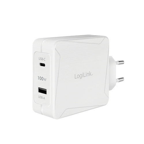 LogiLink PA0281 USB-Ladegerät Innenbereich, Steckdose Anzahl Ausgänge: 2 x USB-C® Buchse (Power De