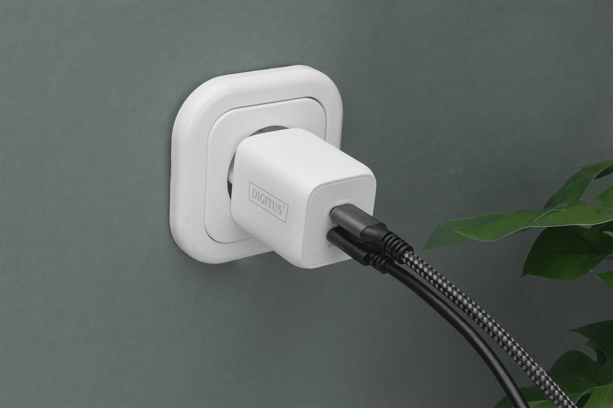 Digitus DA-10063 Ladeadapter 65W 2x USB-C® USB PD Weiß Flugzeug, Innenbereich, KFZ, LKW