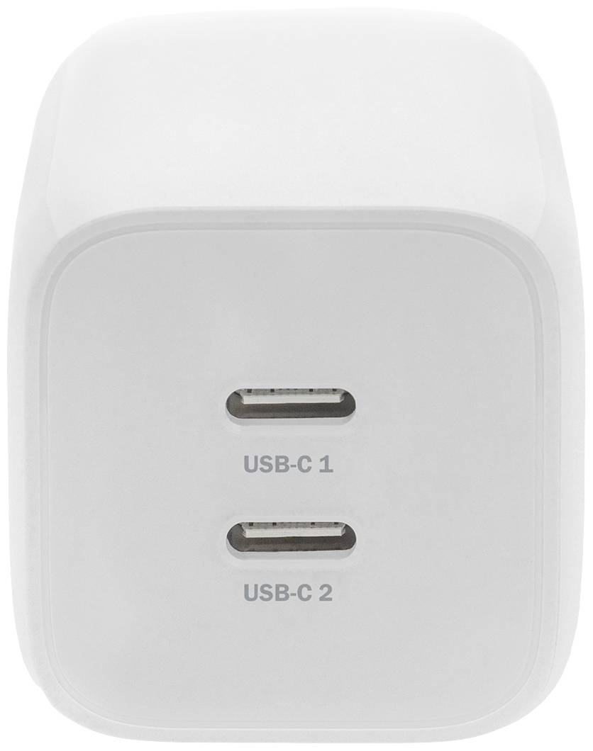 Digitus DA-10063 Ladeadapter 65 W 2x USB-C® USB PD Weiß Flugzeug, Innenbereich, KFZ, LKW