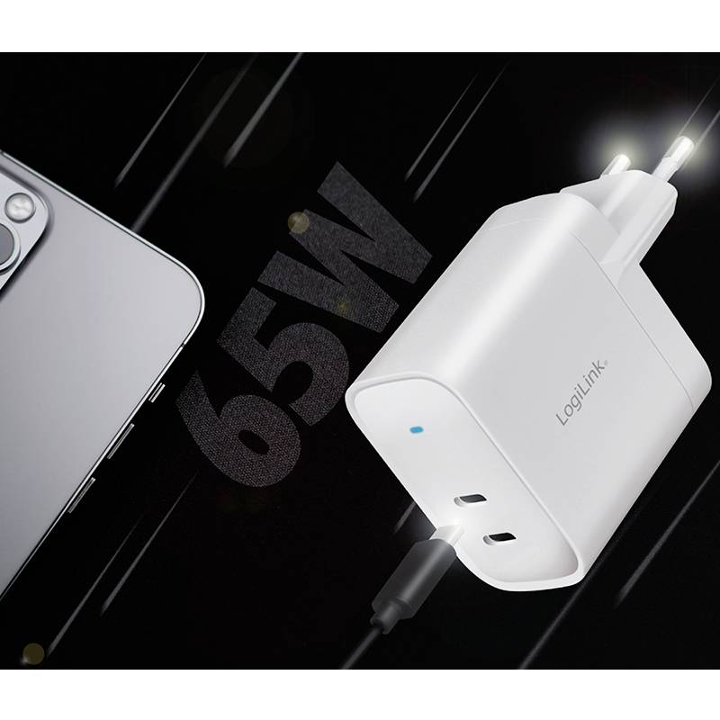 LogiLink PA0283 USB-Ladegerät Innenbereich, Steckdose USB-C® Buchse (Power Delivery) Anzahl Ausgän