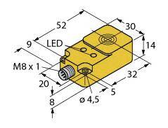 Turck Induktiver Sensor bündig NPN, Schließer BI10U-Q14-AN6X2-V1131