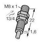 Turck Induktiver Sensor bündig NAMUR BI1,5-EG08K-Y1