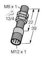 Turck Induktiver Sensor bündig NAMUR BI1,5-EG08K-Y1-H1341