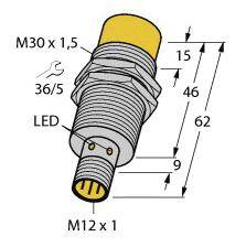 Turck Induktiver Sensor nicht bündig PNP, Öffner NI30U-M30-RP6X-H1141