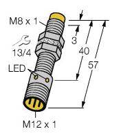 Turck Induktiver Sensor nicht bündig NPN, Schließer NI3-EG08-AN6X-H1341