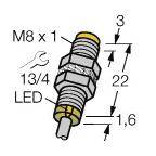 Turck Induktiver Sensor nicht bündig PNP, Schließer NI3-EG08K-AP6X