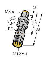 Turck Induktiver Sensor nicht bündig PNP, Schließer NI3-EG08K-AP6X-H1341