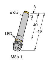 Turck Induktiver Sensor nicht bündig PNP, Schließer NI3-EH6,5-AP6X-V1131