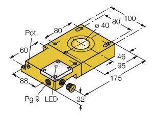 Turck Induktiver Sensor PNP, Wechsler NI40R-S32SR-VP44X