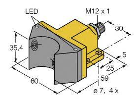 Turck Induktiver Sensor nicht bündig PNP, Schließer NI4-DSU35-2AP4X2-H1141