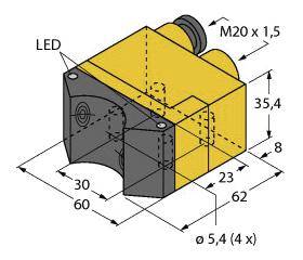 Turck Induktiver Sensor nicht bündig NAMUR NI4-DSU35TC-2Y1X2