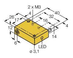 Turck Induktiver Sensor nicht bündig NI4-Q12-AZ31X