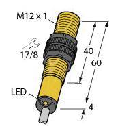 Turck Induktiver Sensor nicht bündig PNP, Schließer NI4-S12-AP6X