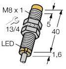 Turck Induktiver Sensor nicht bündig NPN, Schließer NI4U-EG08-AN6X
