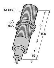 Turck Induktiver Sensor bündig PNP, Schließer BI10-EM30-AP6/S907