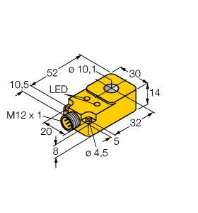 Turck Induktiver Sensor NPN, Schließer BI10R-Q14-AN6X2-H1141