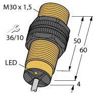 Turck Induktiver Sensor bündig PNP, Wechsler BI10-S30-VP4X/S97