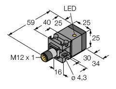 Turck Induktiver Sensor bündig PNP, Schließer BI10U-CA25-AP6X2-H1141