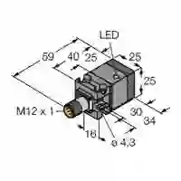 Turck Induktiver Sensor bündig PNP, Schließer BI10U-CA25-AP6X2-H1141 Turck Induktiver Sensor bündig PNP, Schließer BI10U-CA25-AP6X2-H1141