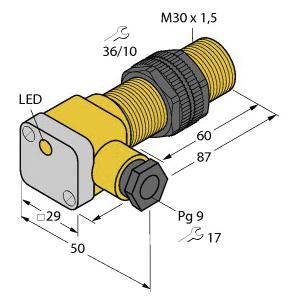 Turck Induktiver Sensor bündig PNP, Schließer BI10U-P30SK-AP6X
