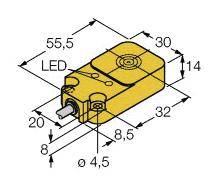 Turck Induktiver Sensor bündig NPN, Schließer BI10U-Q14-AN6X2