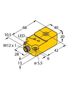 Turck Induktiver Sensor bündig NAMUR BI15-Q20-Y1X-H1141