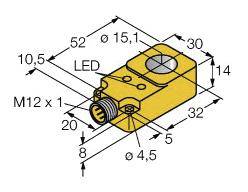 Turck Induktiver Sensor PNP, Schließer BI15R-Q14-AP6X2-H1141