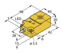 Turck Induktiver Sensor bündig NPN, Schließer BI15U-Q20-AN6X2