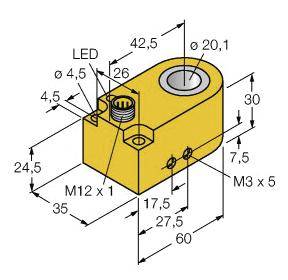Turck Induktiver Sensor PNP, Schließer BI20R-W30S-AP6X-H1141