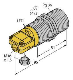 Turck Induktiver Sensor bündig BI25-G47SR-FZ3X2
